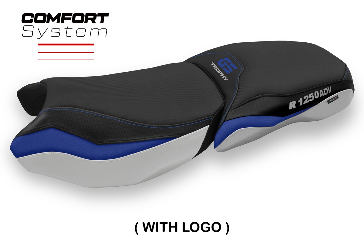 Rivestimento sella TPZ Mapello Comfort Logo blu-bianco BMW R1250GS Adventure 2019-2024