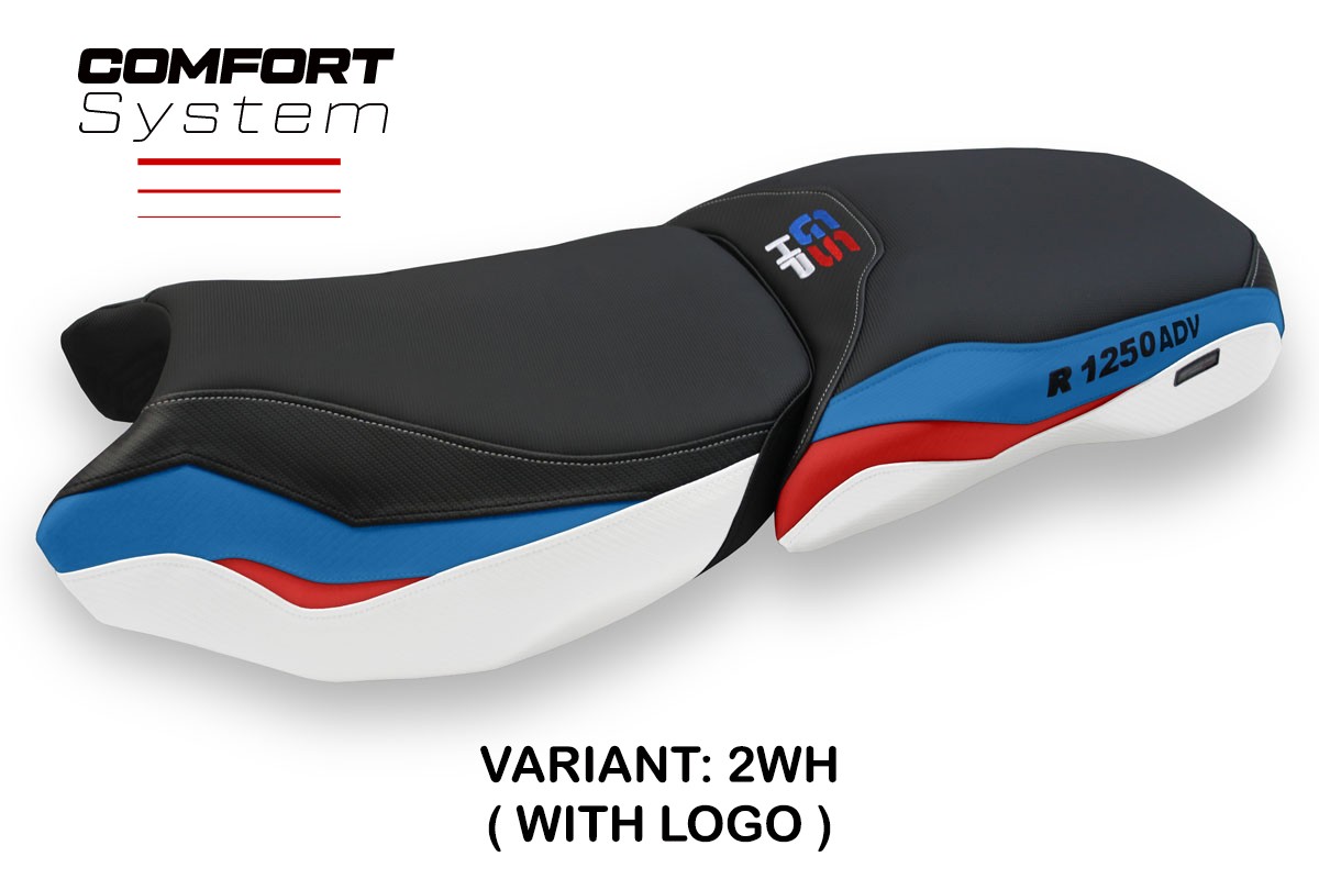 Rivestimento sella TPZ Racconigi Comfort Logo bianco BMW R1250GS Adventure 2019-2024