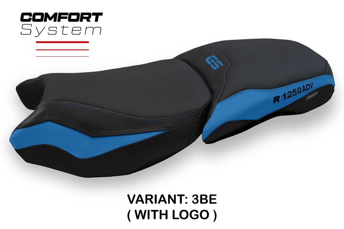 Rivestimento sella TPZ Racconigi 4 Comfort Logo blu BMW R1250GS Adventure 2019-2024