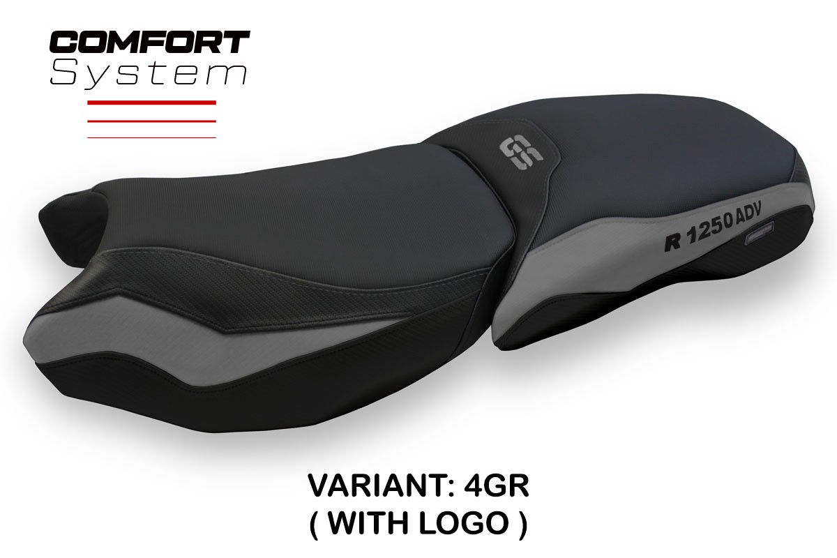 Rivestimento sella TPZ Racconigi 4 Comfort Logo grigio BMW R1250GS Adventure 2019-2024