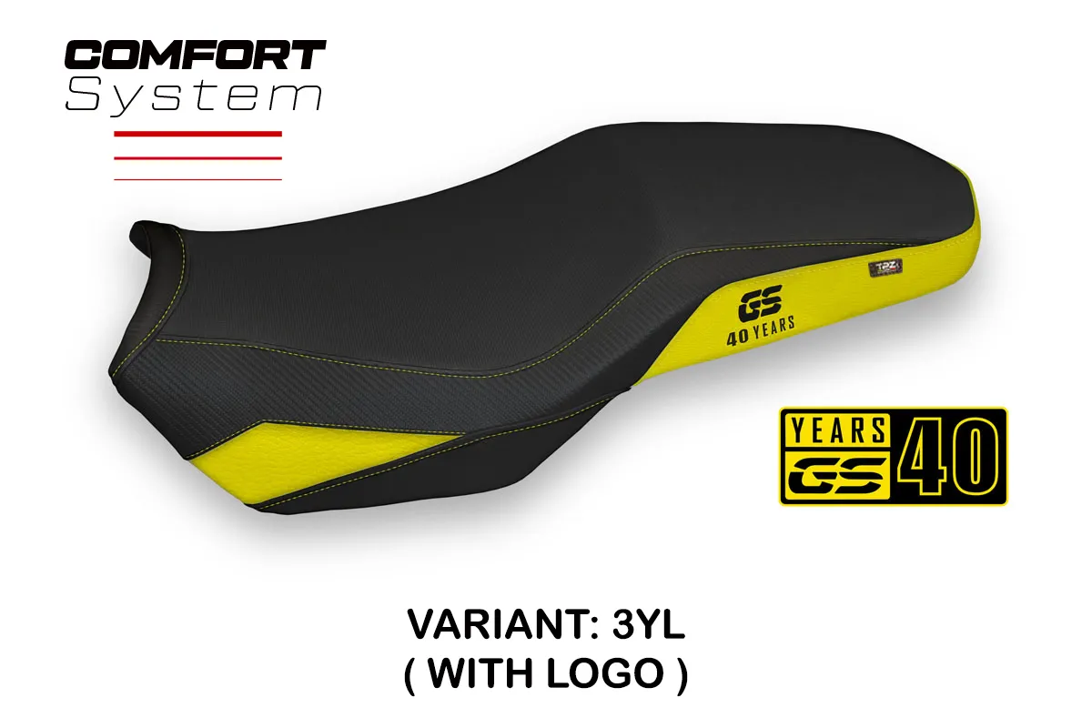 Rivestimento sella TPZ Tata Comfort Logo giallo BMW F850GS Adventure 2019-2024