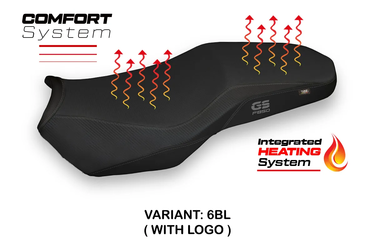 Rivestimento sella riscaldata TPZ Comfort Logo nero BMW F850GS Adventure 2019-2024