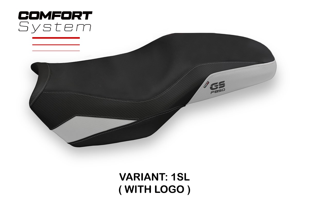 Rivestimento sella TPZ Panama 3 Comfort Logo argento BMW F850GS 2018-2025