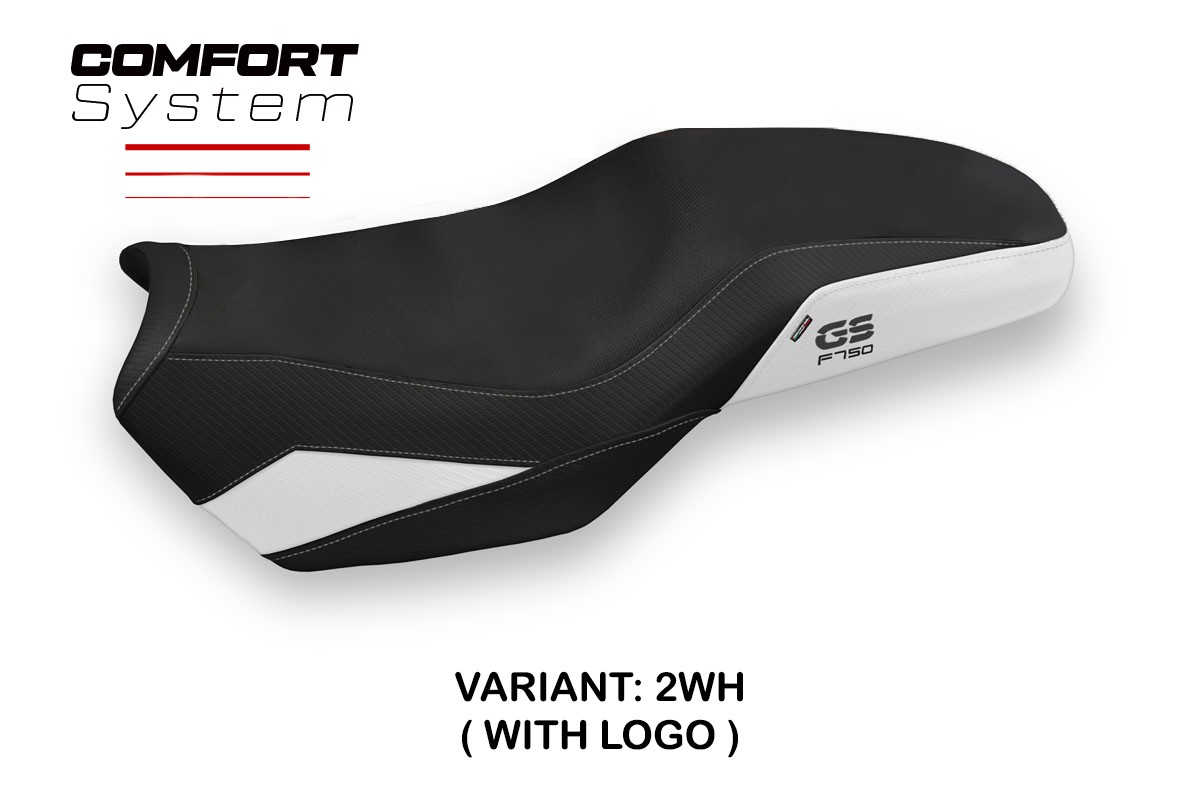 Rivestimento sella TPZ Panama 3 Comfort Logo bianco BMW F750GS 2018-2025
