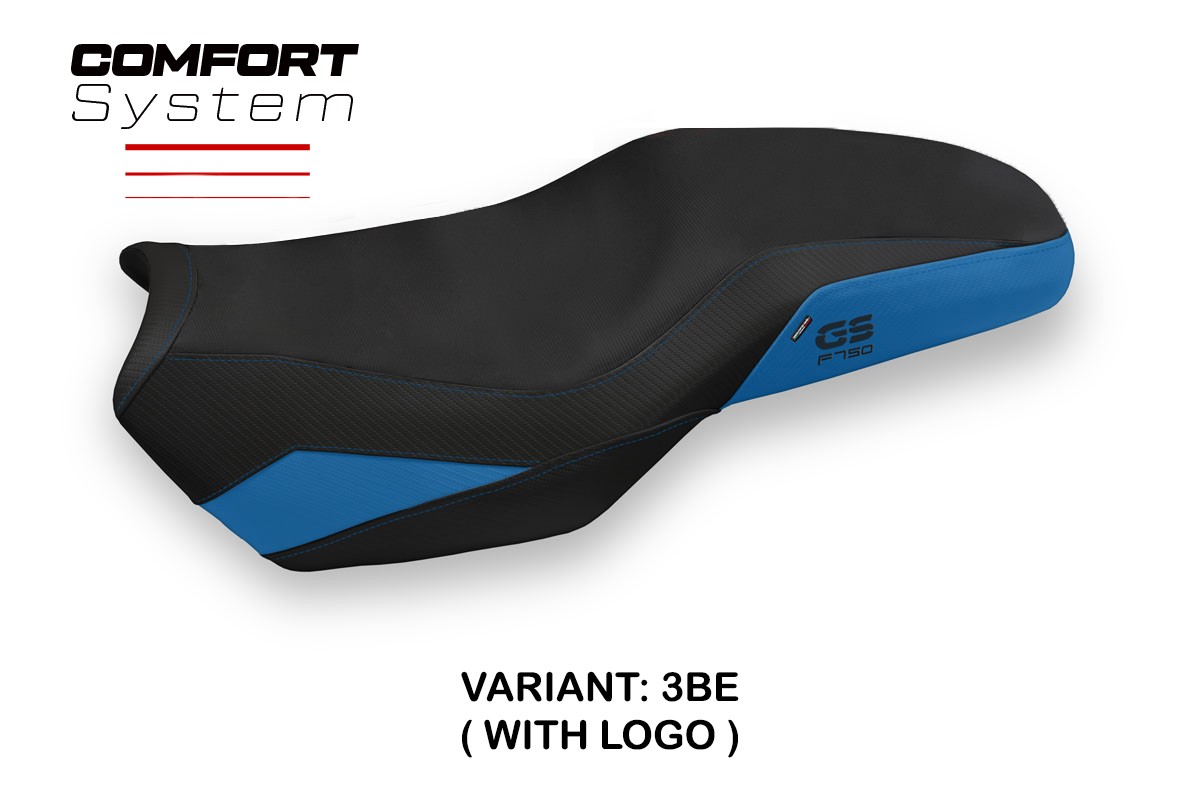 Rivestimento sella TPZ Panama 3 Comfort Logo blu BMW F750GS 2018-2025
