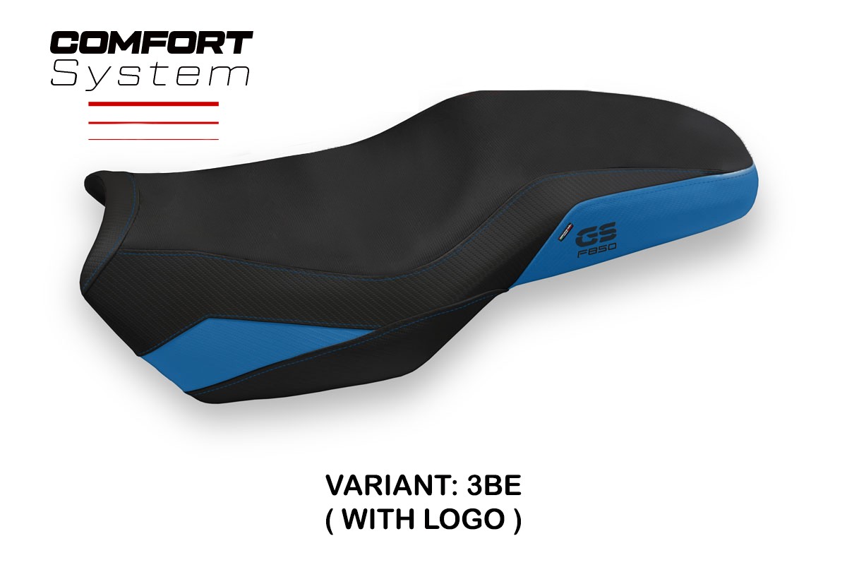 Rivestimento sella TPZ Panama 3 Comfort Logo blu BMW F850GS 2018-2025
