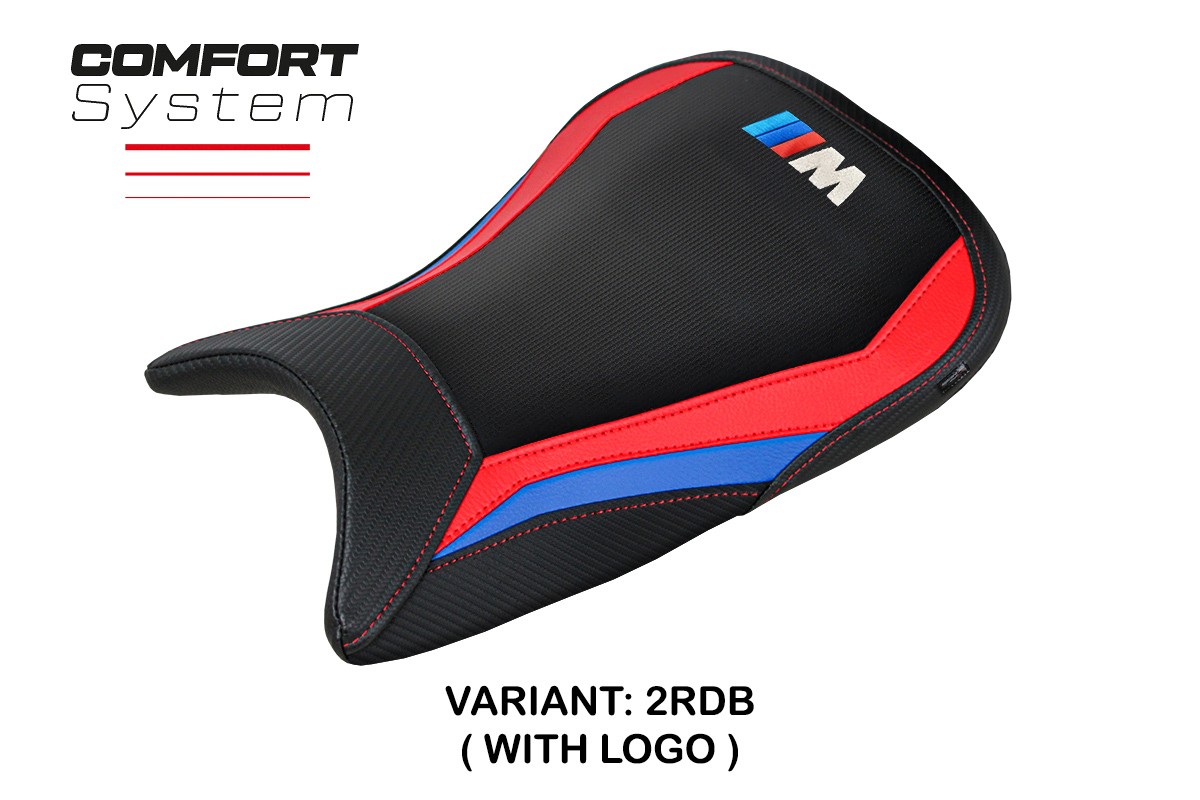 Rivestimento sella TPZ Nerja Comfort Logo rosso-blu BMW M1000R 2022-2025