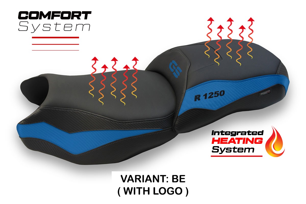 Rivestimento sella riscaldata TPZ Comfort Logo blu BMW R1250GS 2019-2023