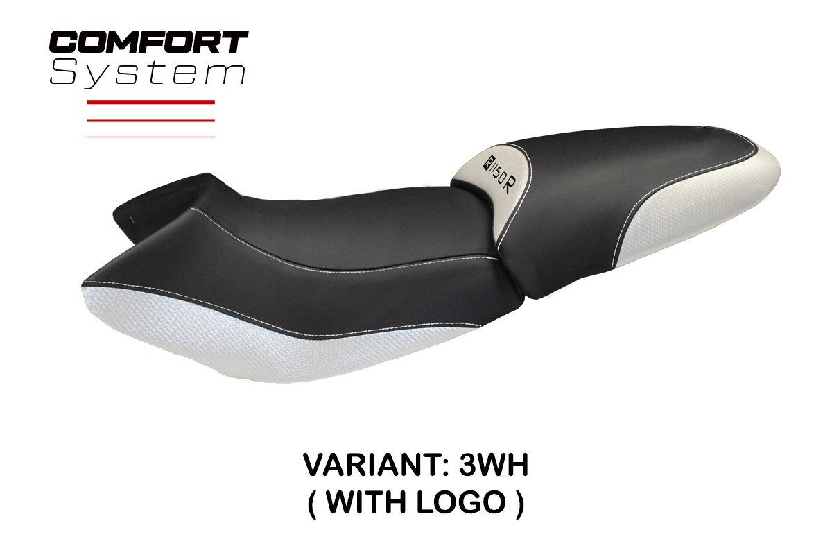 Rivestimento sella TPZ Massimo Carbon Color Comfort Logo bianco BMW R1150R 2000-2007