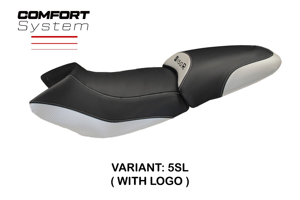 Rivestimento sella TPZ Massimo Carbon Color Comfort Logo argento BMW R1150R 2000-2007