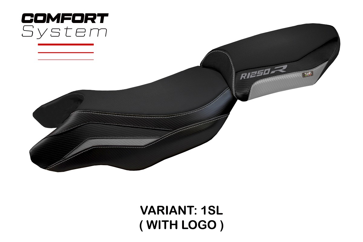 Rivestimento sella TPZ Puma Comfort Logo argento BMW R1250R 2019-2025
