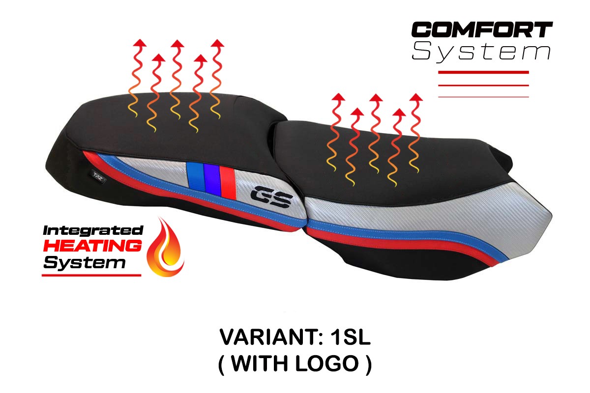 Rivestimento sella riscaldata TPZ Comfort Logo argento BMW R1200GS Adventure 2013-2018