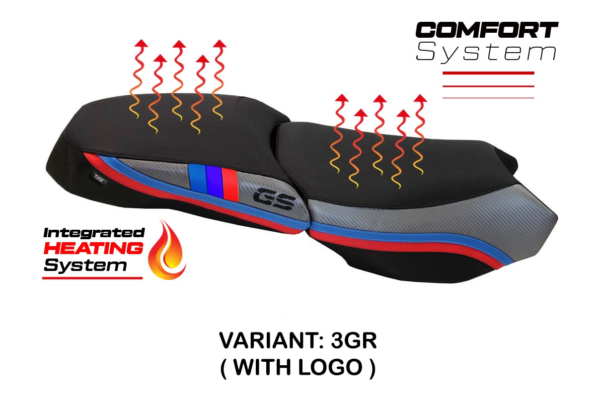 Rivestimento sella riscaldata TPZ Comfort Logo grigio BMW R1200GS Adventure 2013-2018