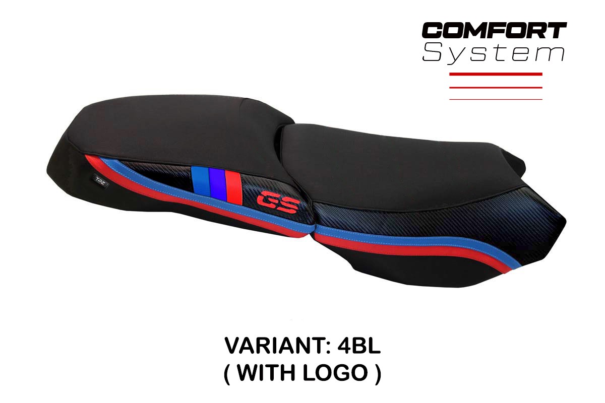 TPZ Exclusive Anniversary Comfort black Saddle covering Logo BMW R1200GS Adventure 2013-2018