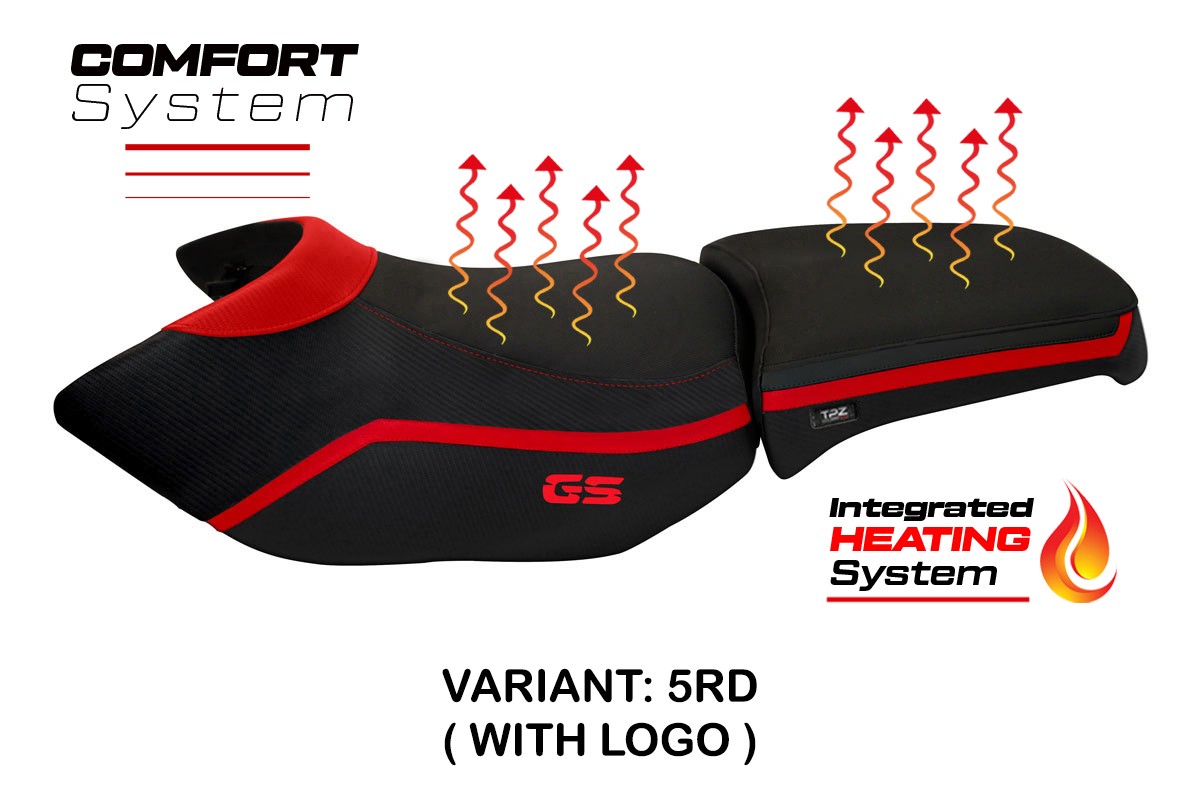 Rivestimento sella riscaldata TPZ Comfort Logo rosso BMW R1200GS Adventure 2006-2012