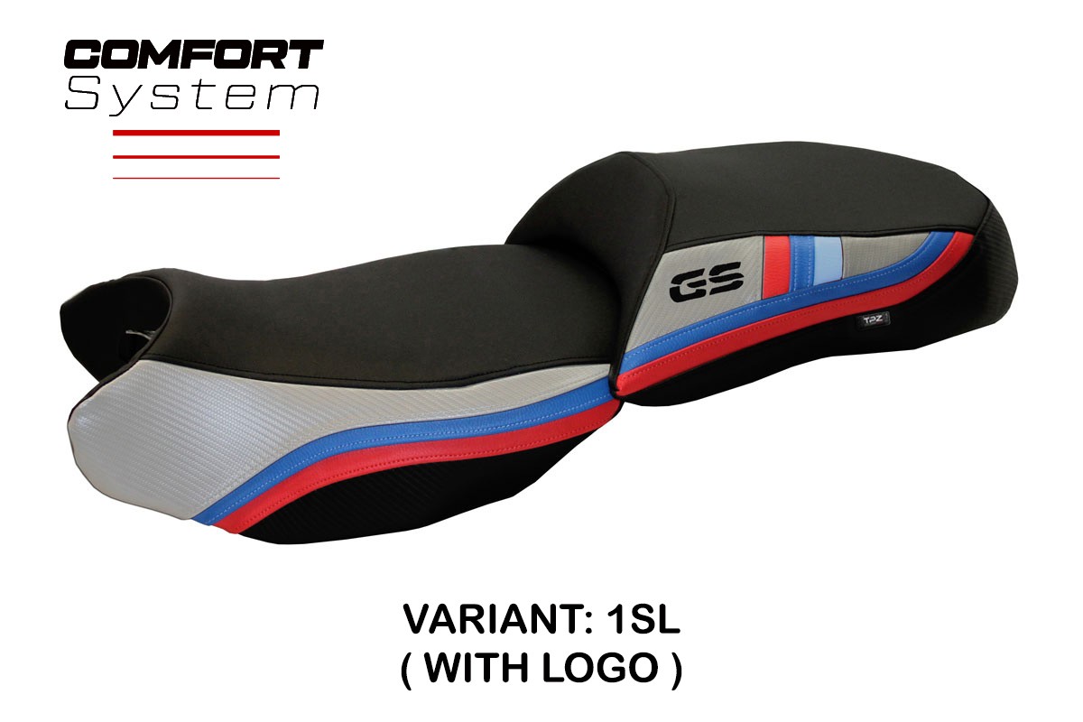 TPZ Exclusive Anniversary Comfort silver Saddle covering Logo BMW R1200GS 2013-2018