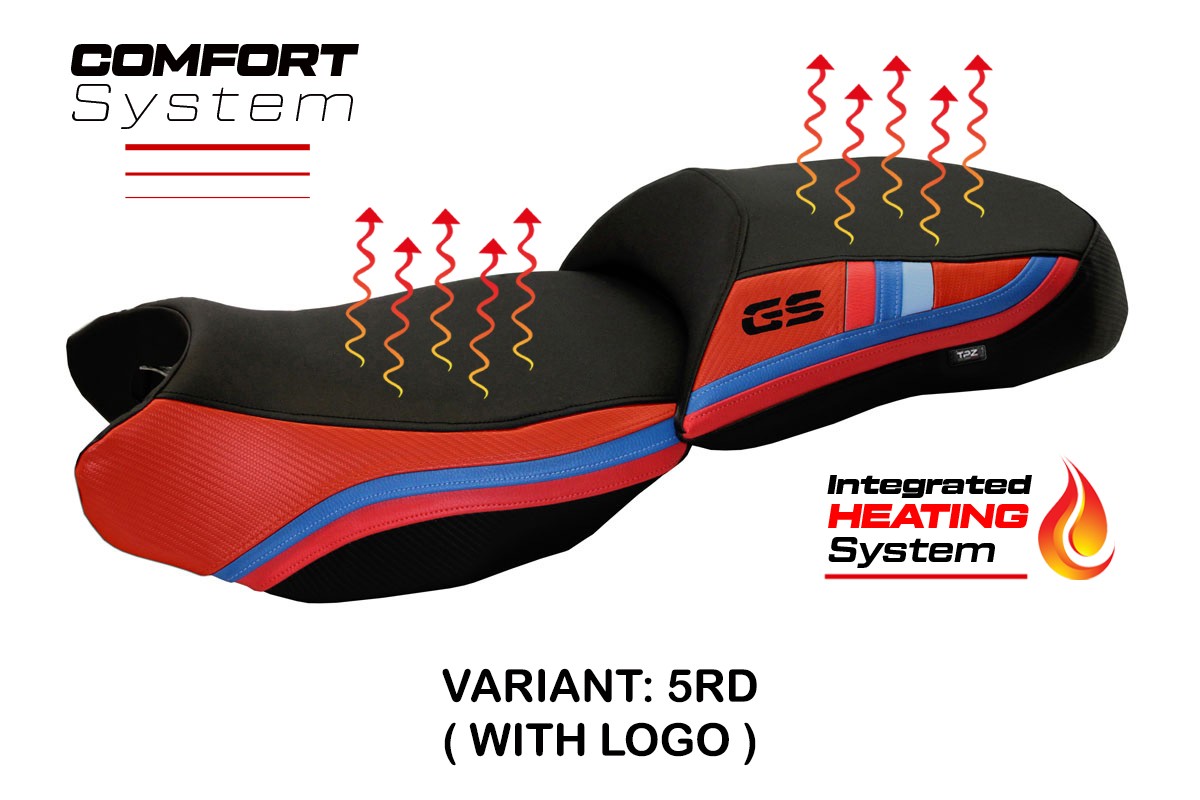 Rivestimento sella riscaldata TPZ Comfort Logo rosso BMW R1200GS 2013-2018