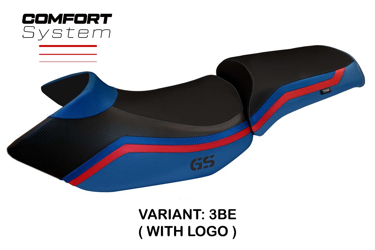 Rivestimento sella TPZ Lione 1 Comfort Logo blu BMW R1200GS 2005-2012