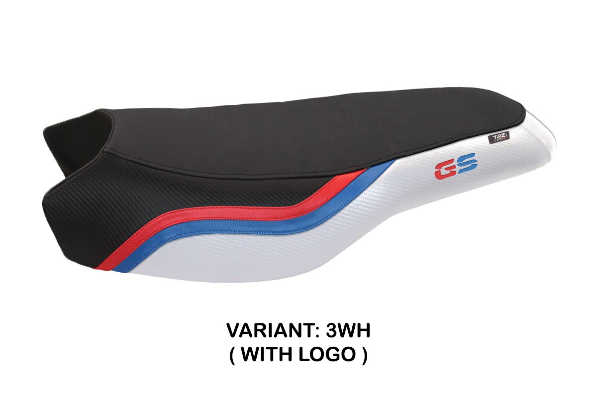 TPZ Bonn 2 white Saddle covering Logo BMW R1200/1250GS Rallye 2017-2024