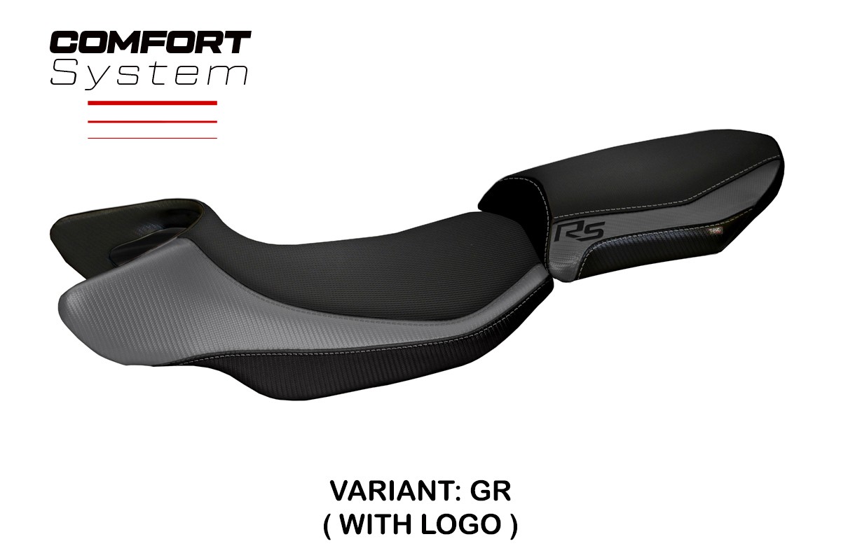 TPZ Aurelia Color RS Comfort grey Saddle covering Logo BMW R1200RS 2015-2019