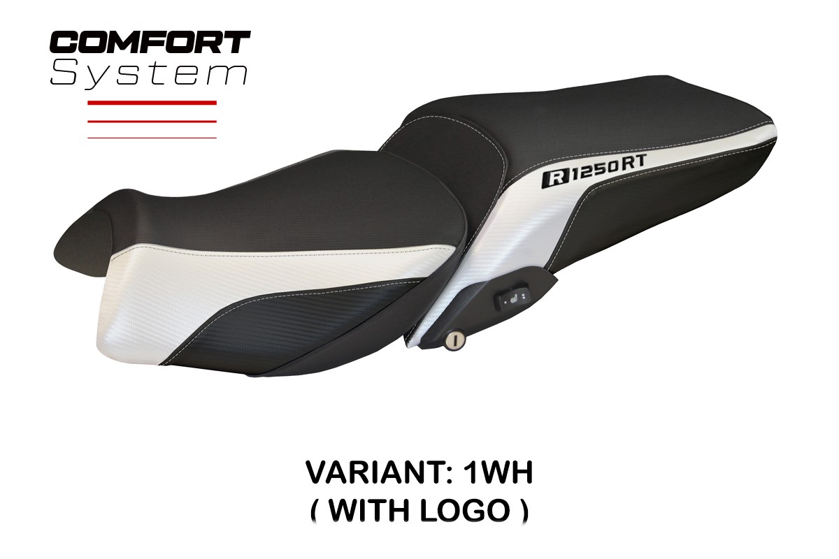TPZ Alghero 1 Comfort white Saddle covering Logo BMW R1250RT 2019-2025