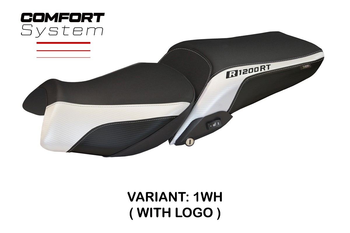 Rivestimento sella TPZ Olbia 1 Comfort Logo bianco BMW R1200RT 2014-2018