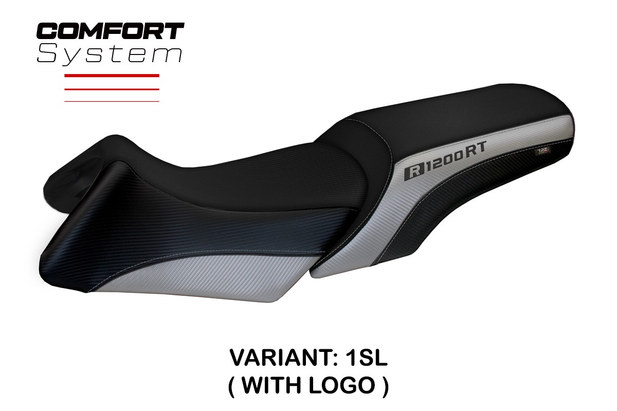 Rivestimento sella TPZ Roberto Comfort Logo argento BMW R1200RT 2006-2013
