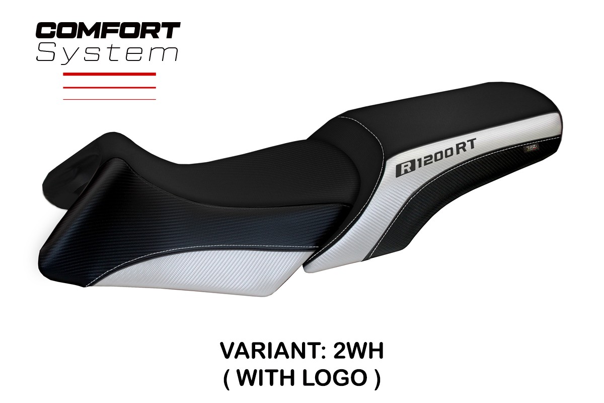 Rivestimento sella TPZ Roberto Comfort Logo bianco BMW R1200RT 2006-2013