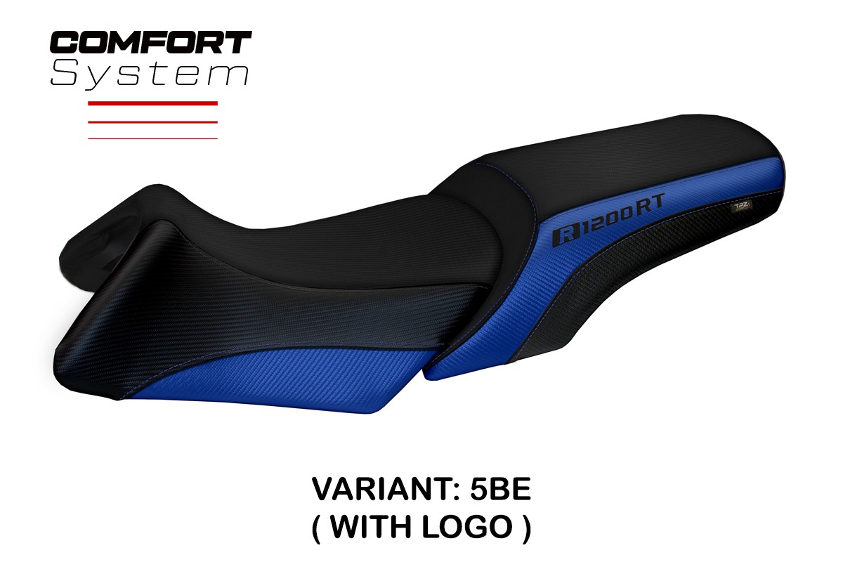 Rivestimento sella TPZ Roberto Comfort Logo blu BMW R1200RT 2006-2013