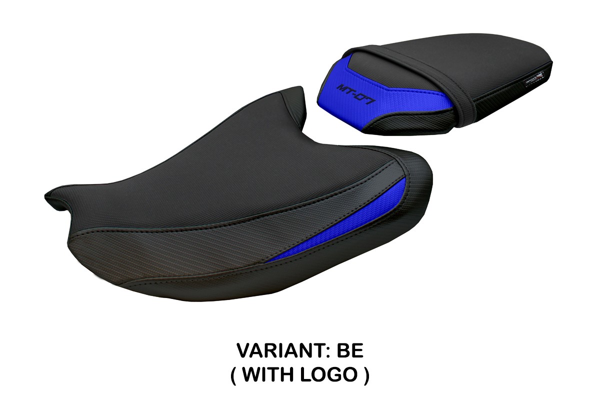 TPZ Fukaya blue Saddle covering Logo Yamaha MT07 2025