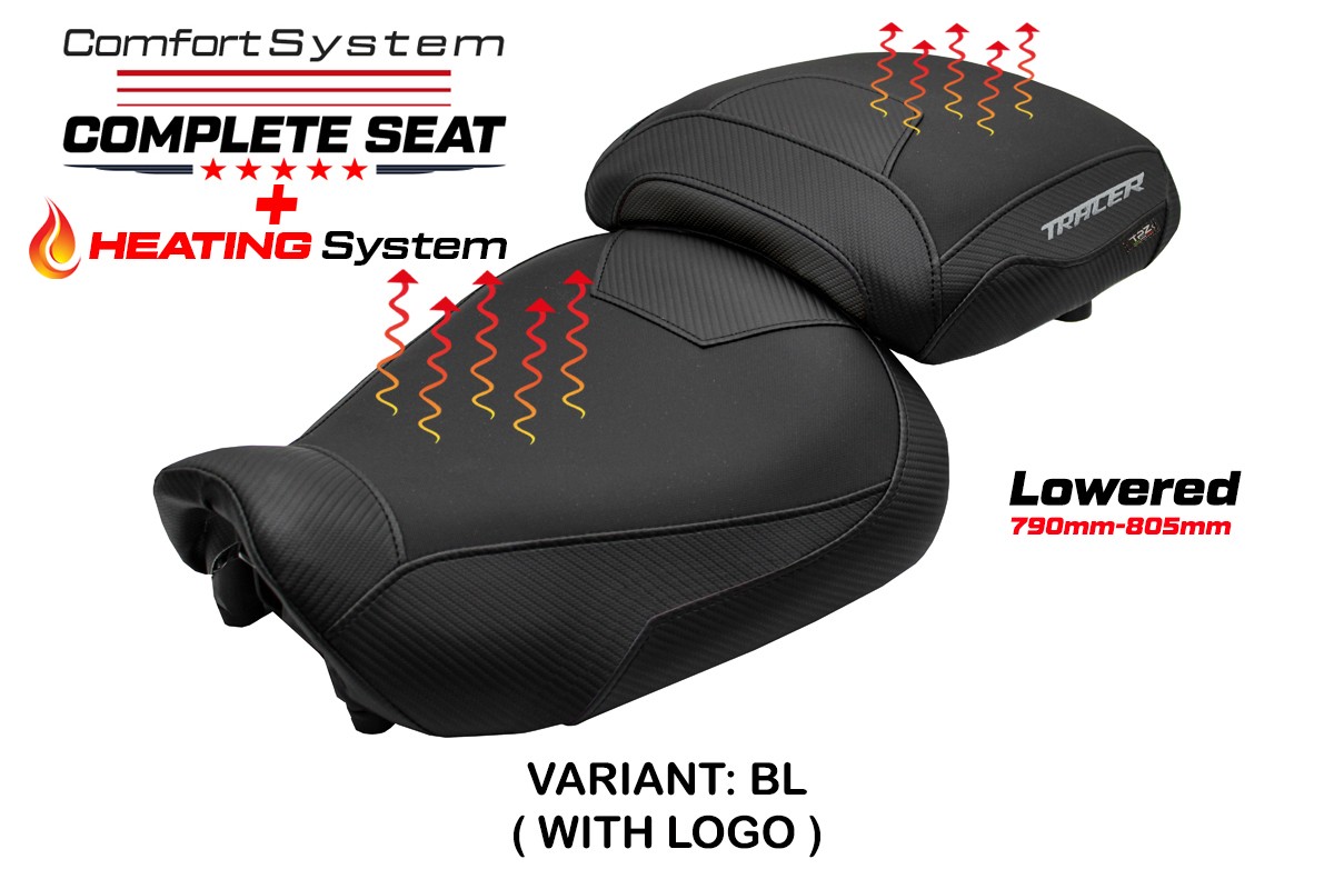 TPZ Lowered Naha Comfort black Complete saddle Logo Yamaha Tracer 9/GT 2021-2024