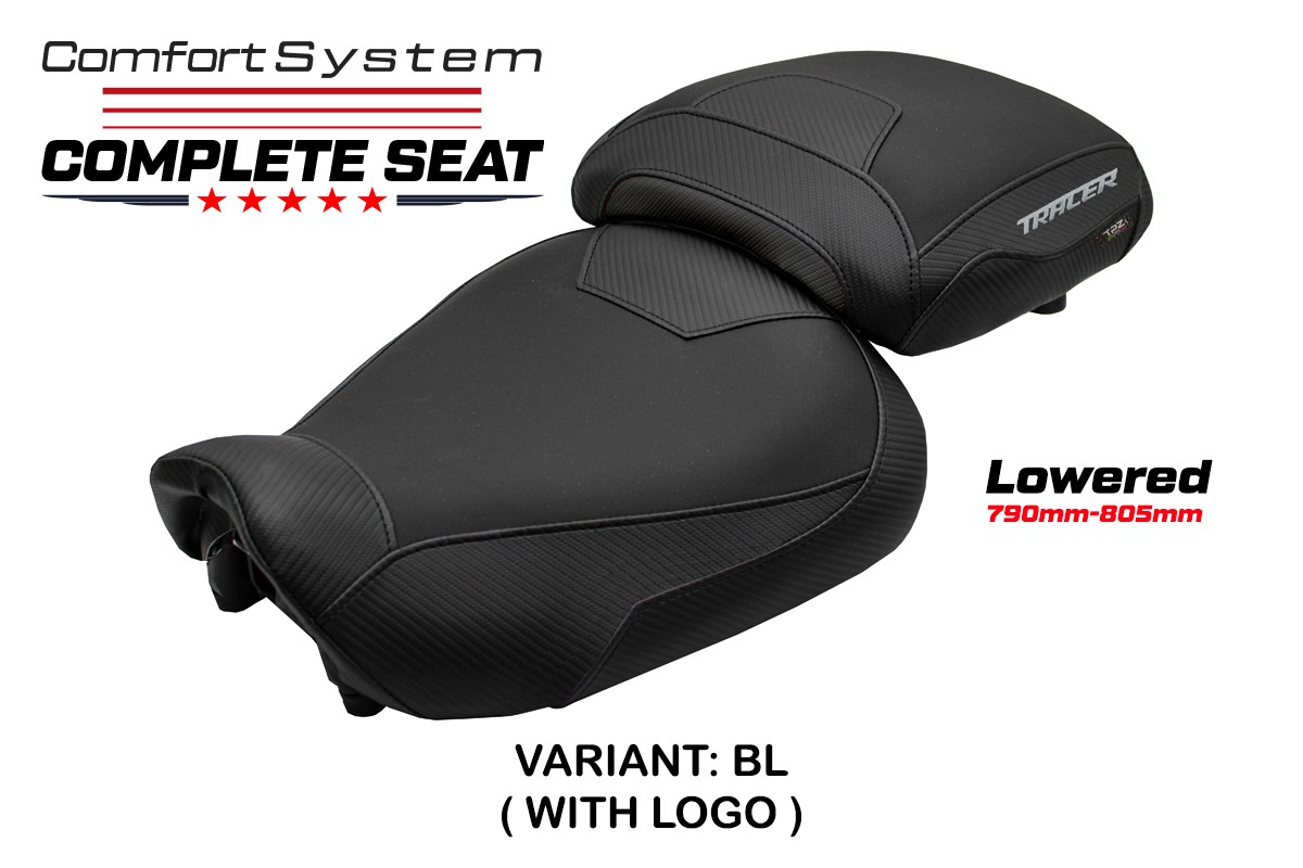 TPZ Lowered Naha Comfort black Complete saddle Logo Yamaha Tracer 9/GT 2021-2024