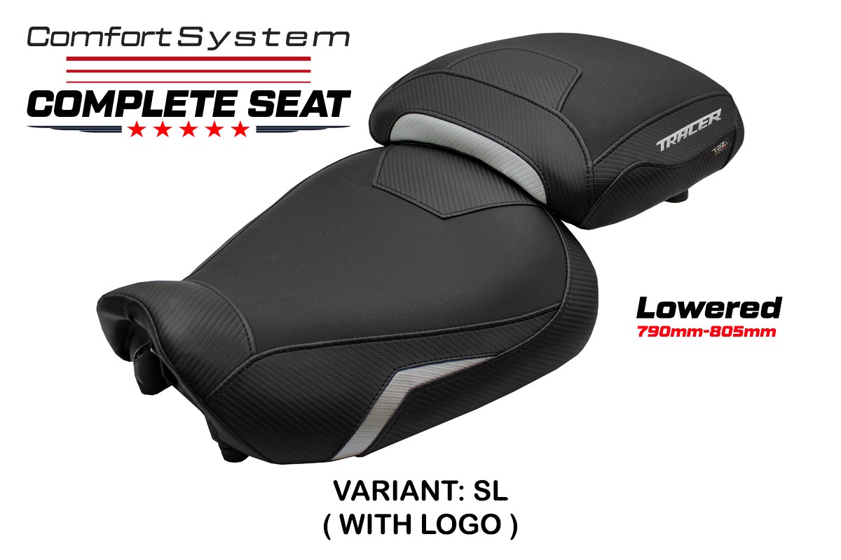 TPZ Lowered Naha Comfort silver Complete saddle Logo Yamaha Tracer 9/GT 2021-2024
