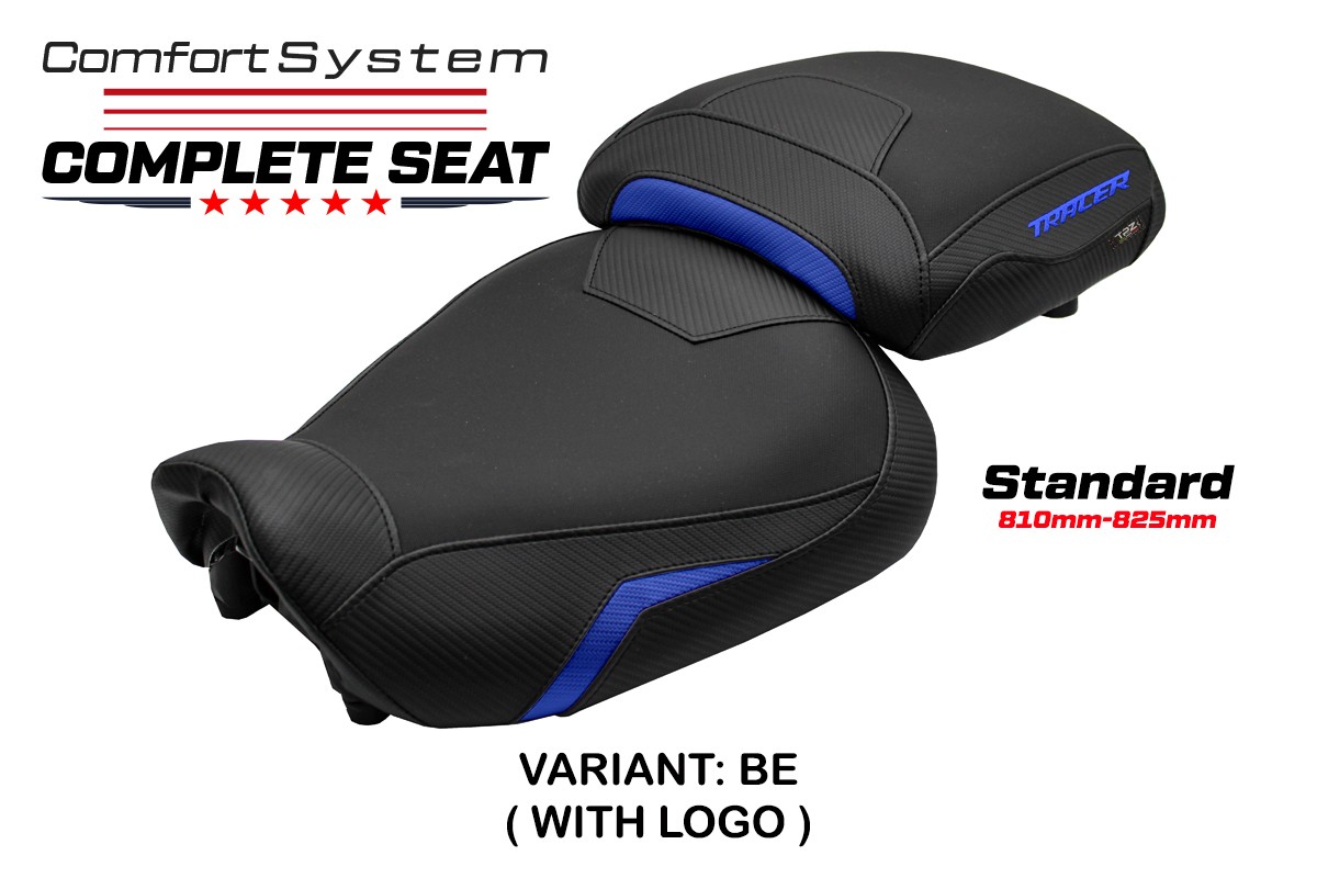 TPZ Naha Comfort blue Complete saddle Logo Yamaha Tracer 9/GT 2021-2024