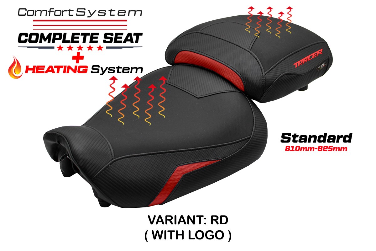 TPZ Naha Comfort red Complete saddle Logo Yamaha Tracer 9/GT 2021-2024