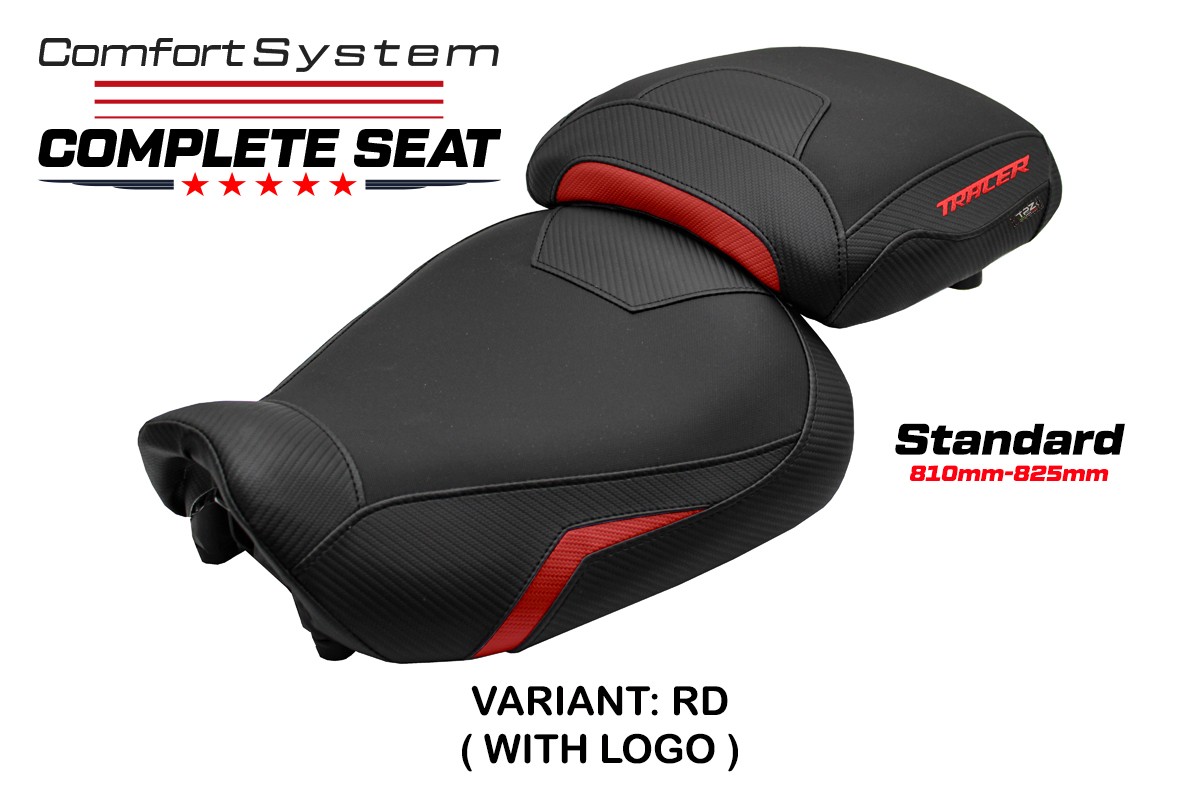 TPZ Naha Comfort red Complete saddle Logo Yamaha Tracer 9/GT 2021-2024