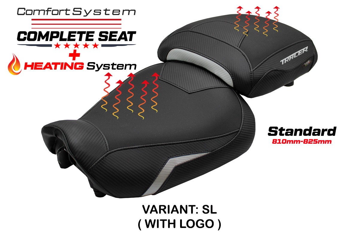 TPZ Naha Comfort silver Complete saddle Logo Yamaha Tracer 9/GT 2021-2024