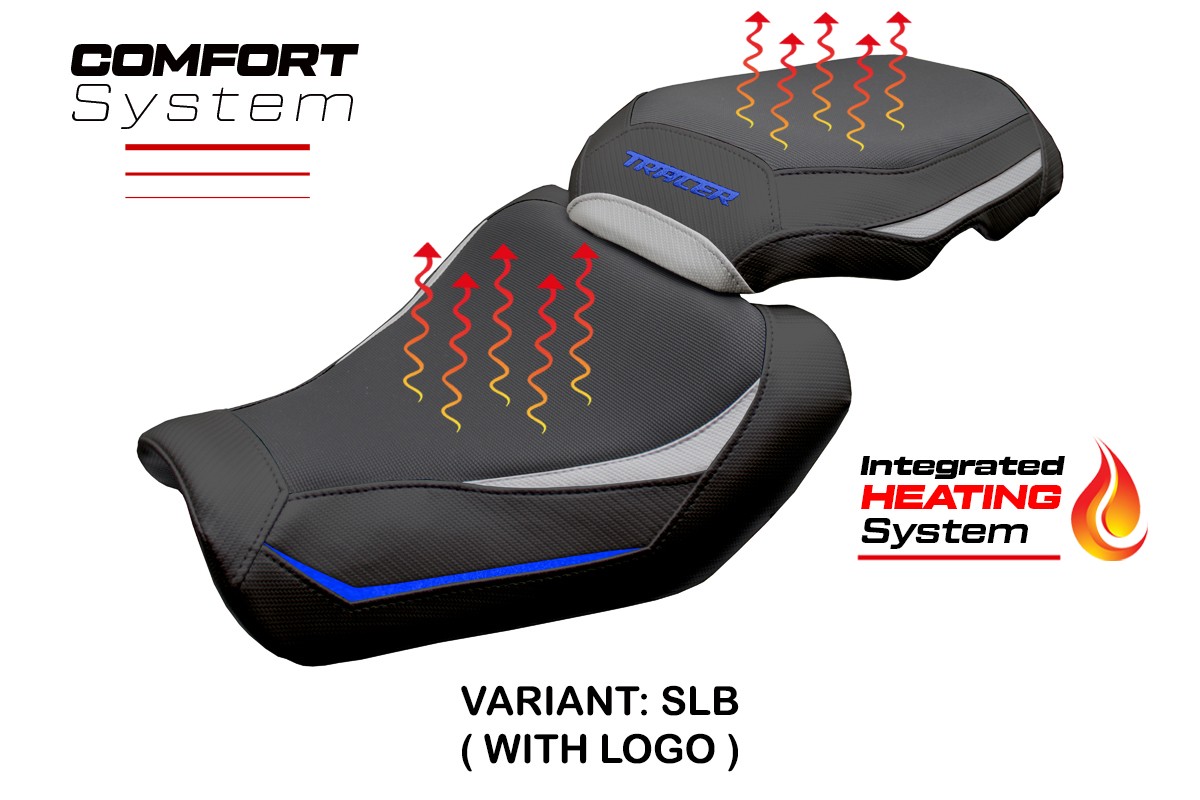 Rivestimento sella riscaldata TPZ Ness Comfort Logo argento-blu Yamaha Tracer 9/GT 2025