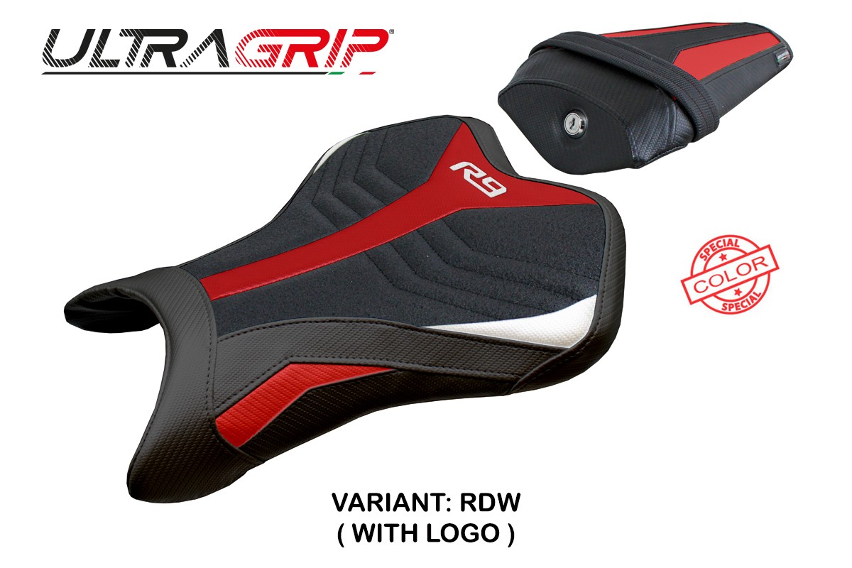 Rivestimento sella TPZ Lida Ultragrip Logo rosso-bianco Yamaha R9 2025
