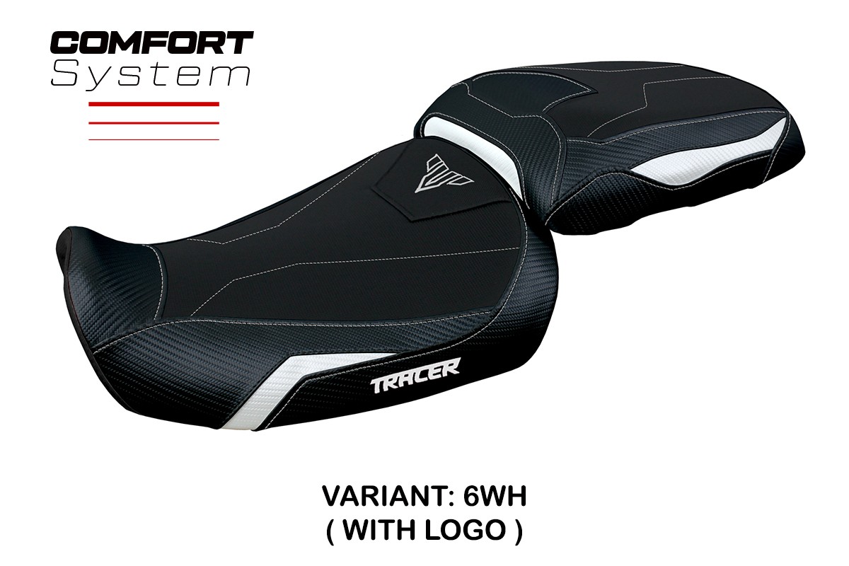 Rivestimento sella TPZ Gadir Comfort Logo bianco Yamaha Tracer 9/GT 2021-2024