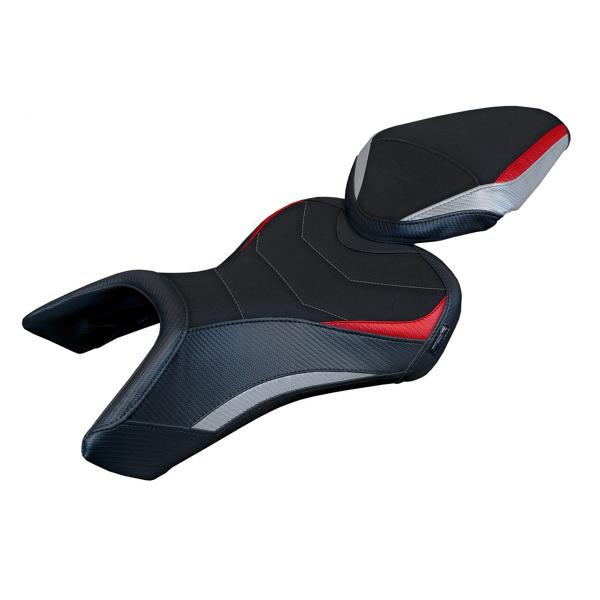 Rivestimento sella TPZ Niigata Comfort argento-rosso Suzuki GSX8S/8R 2023-2025