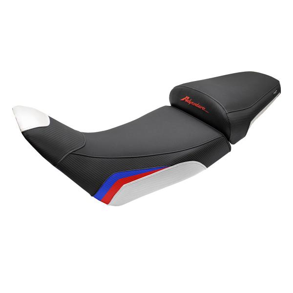 TPZ Asmara - Standard Comfort white-red-blue Complete saddle Logo Honda Africa Twin 1100 2020-2025