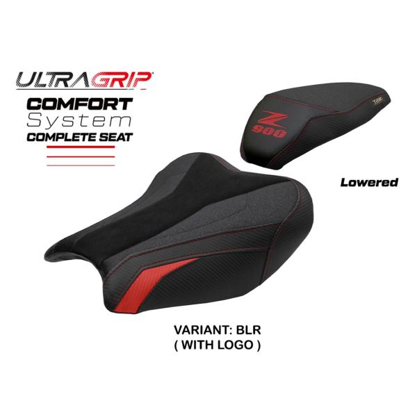TPZ Liaka Low Ultragrip Comfort Black-Red Saddle Logo Kawasaki Z900 2017-2024