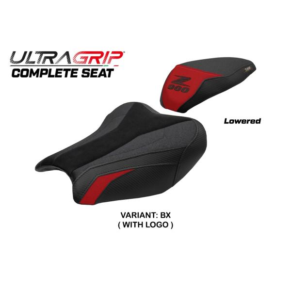 TPZ Liaka Low Ultragrip Bordeaux Saddle Logo Kawasaki Z900 2017-2024