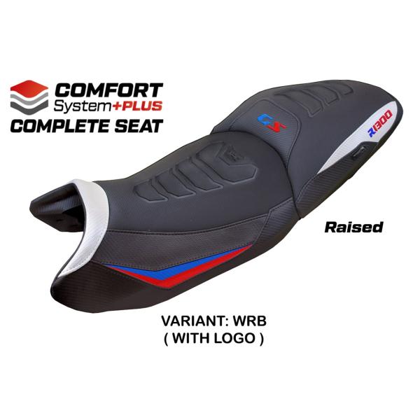 TPZ Saddle BMW R1300GS 2023-2026 Dorfen High Comfort Plus White-Red-Blue Logo