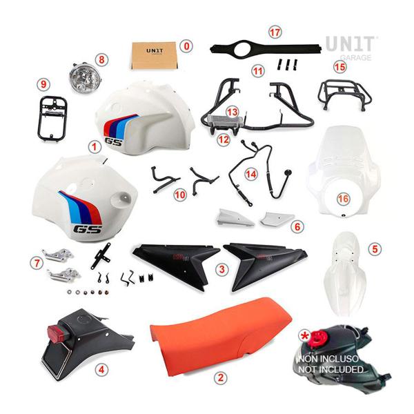 Kit sella Basic Unit Garage bianco/rosso BMW R120 G/S Adventure 2004-2007