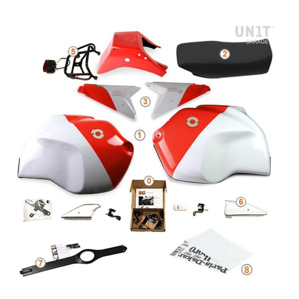 Kit sella GR86 Unit Garage bianco/rosso/nero BMW R120 G/S R 2004-2007