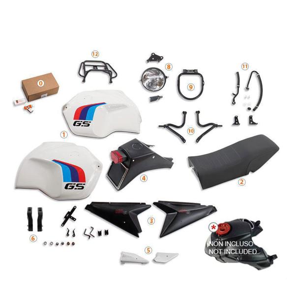 Unit Garage black/white Basic saddle kit BMW R1200GS Adventure 2008-2012