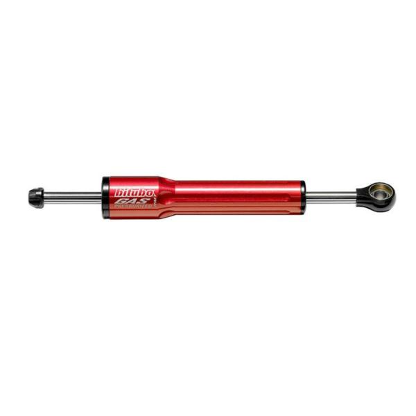 Bitubo Ammortizzatore di sterzo rosso Regolabile: 18 clicks, corsa 60mm, L 222 mm