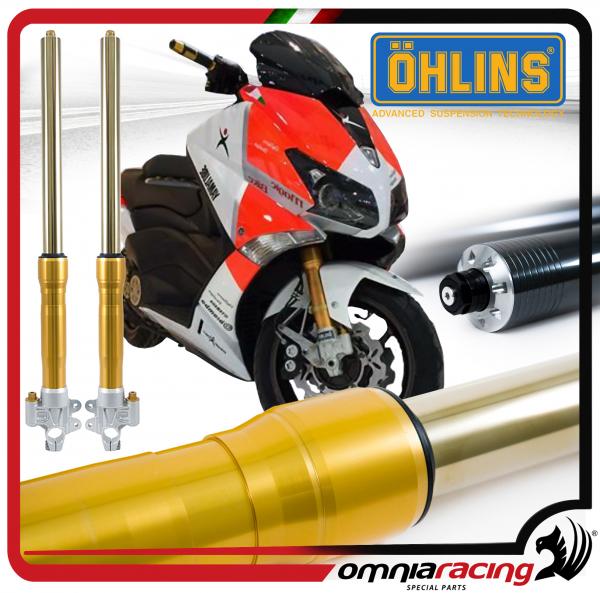 Ohlins Forcella FGRT 43mm Oro con Staffa Pinza originale Per Yamaha T-Max 530 2012>2014